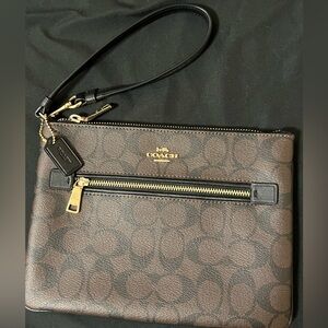 Coach Brown and Black Wristlet